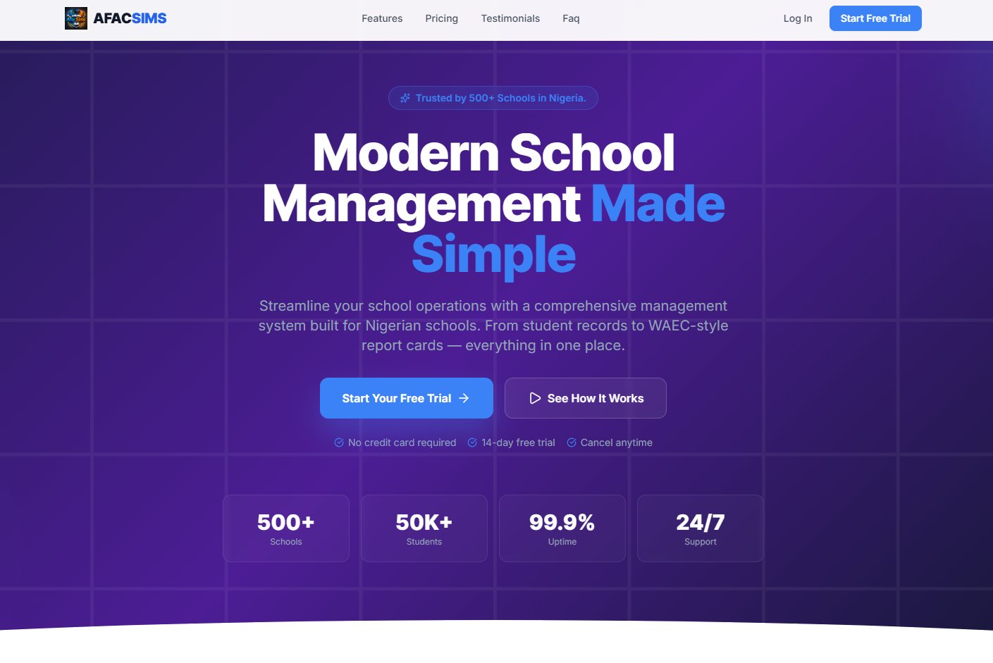 AFacSIMS — Modern School Management